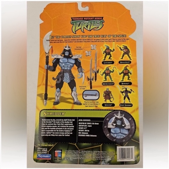 RARE Shredder 2002 Teenage Mutant Ninja Turtles TMNT Vintage Toy Action Figure - Picture 3 of 3
